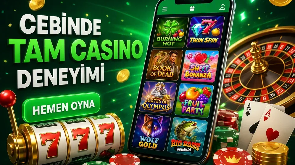 akıllı telefon ekranında slot oyunları grid görünümü