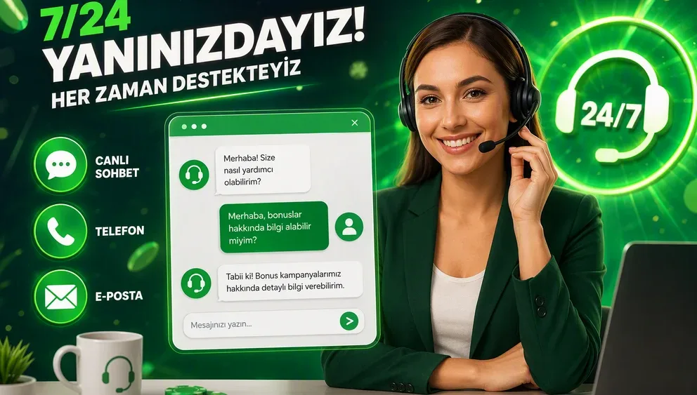 kulaklıklı destek temsilcisi sohbet ekranı